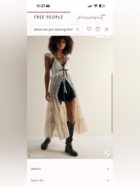 NWOT FREE PEOPLE SELENA MAXI TOP